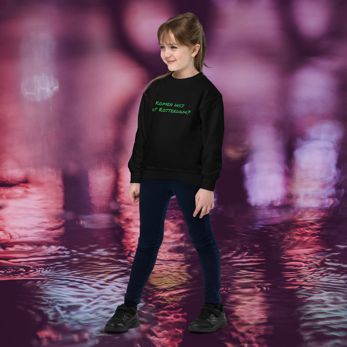 Komen wij uit Rotterdam!? 🟢⚪️🟢 Unisex Jeugd sweater