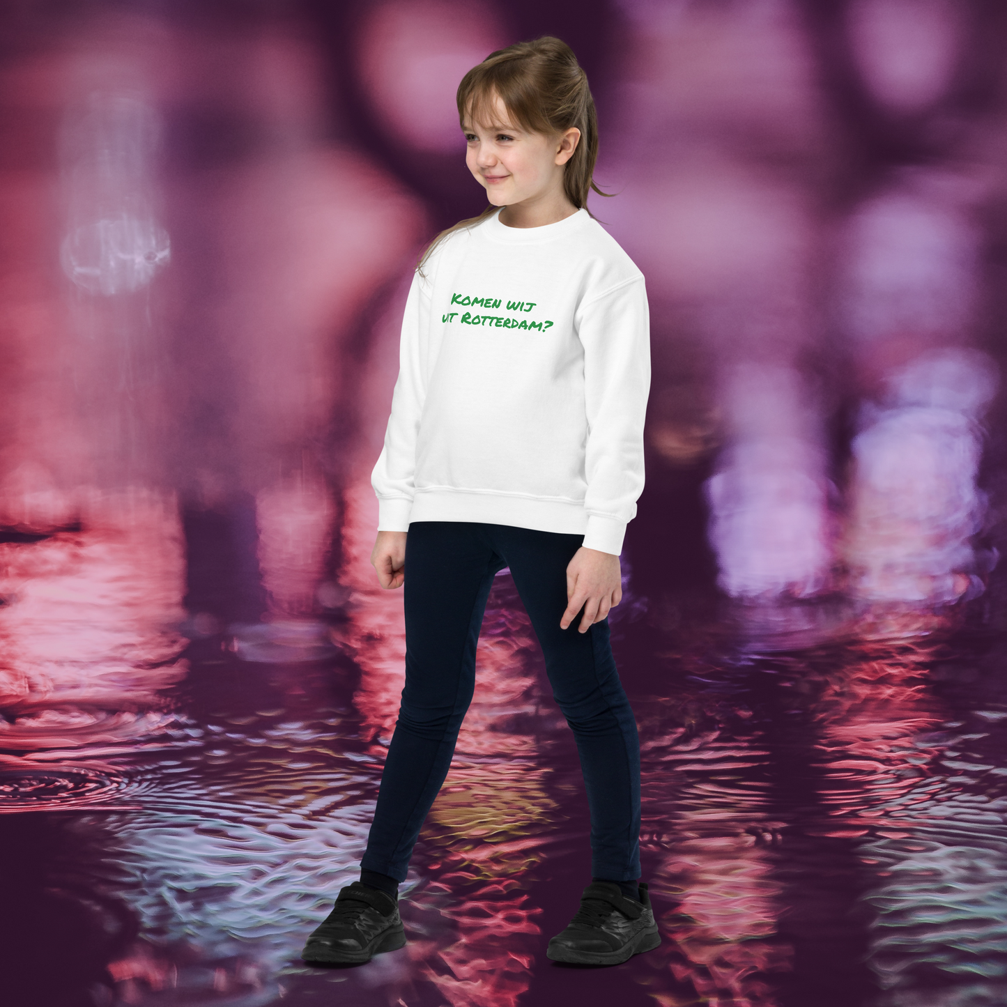 Komen wij uit Rotterdam!? 🟢⚪️🟢 Unisex Jeugd sweater