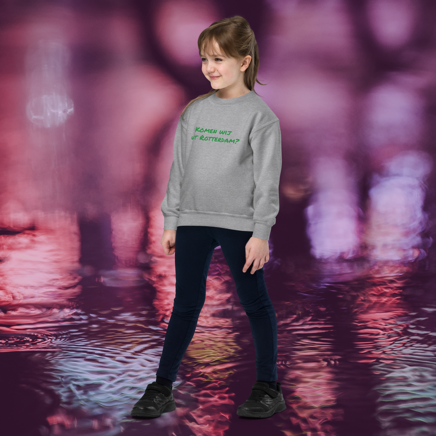 Komen wij uit Rotterdam!? 🟢⚪️🟢 Unisex Jeugd sweater