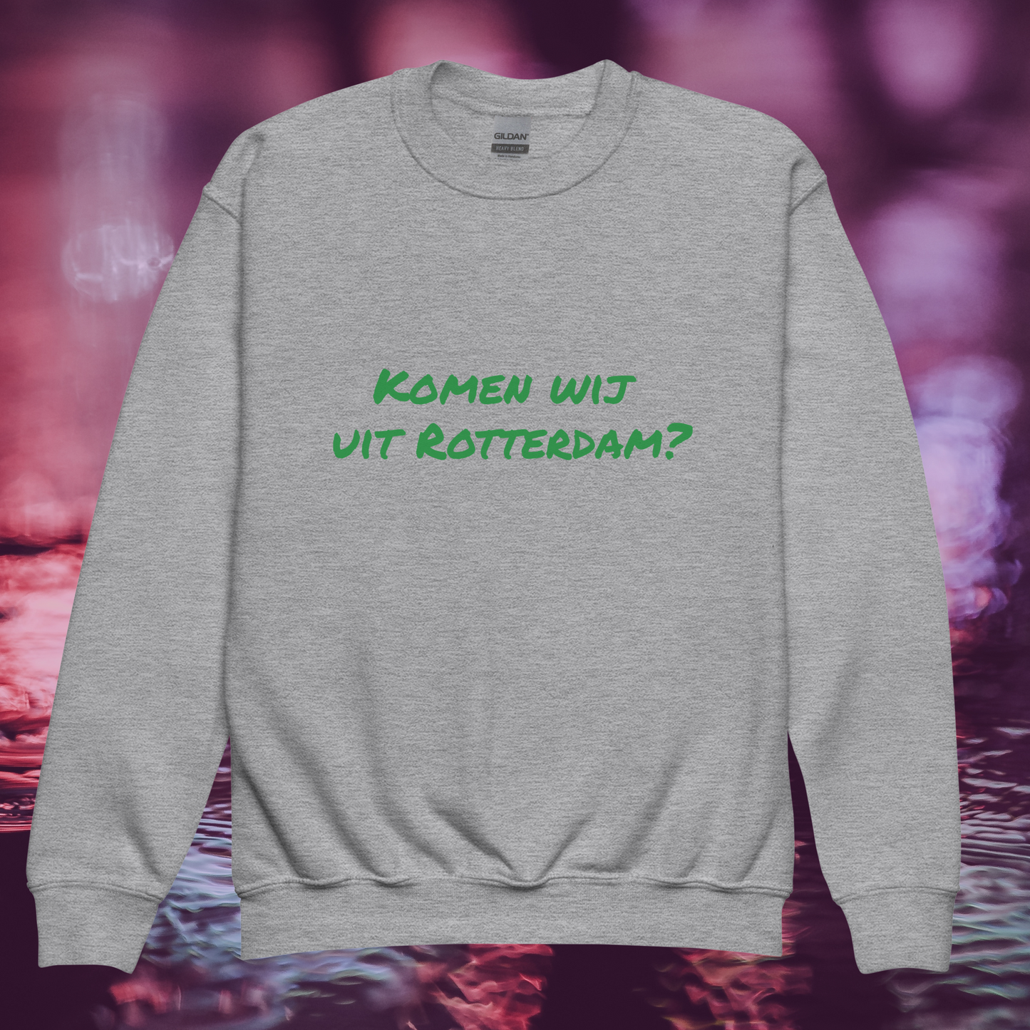 Komen wij uit Rotterdam!? 🟢⚪️🟢 Unisex Jeugd sweater