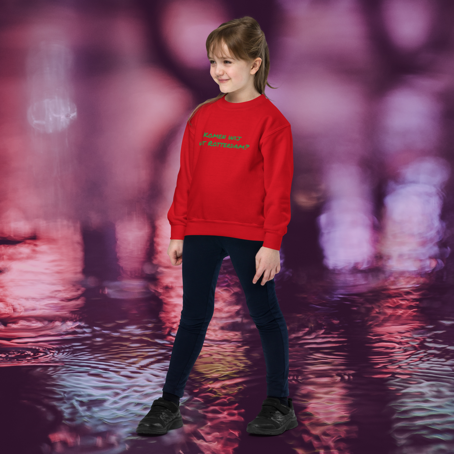 Komen wij uit Rotterdam!? 🟢⚪️🟢 Unisex Jeugd sweater