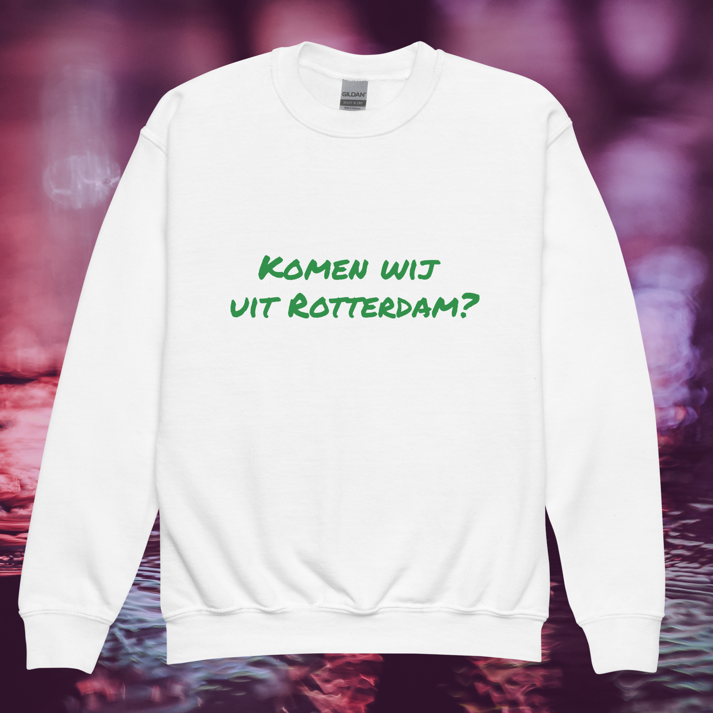 Komen wij uit Rotterdam!? 🟢⚪️🟢 Unisex Jeugd sweater