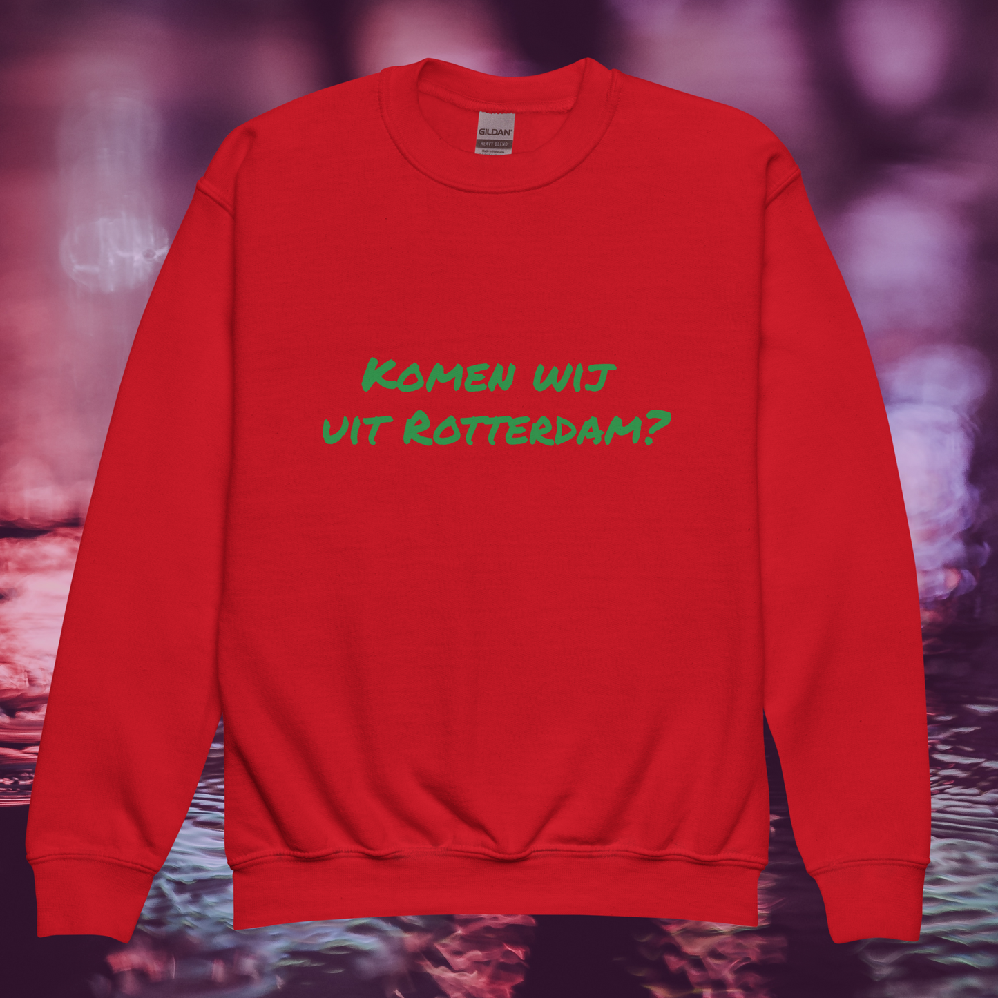 Komen wij uit Rotterdam!? 🟢⚪️🟢 Unisex Jeugd sweater