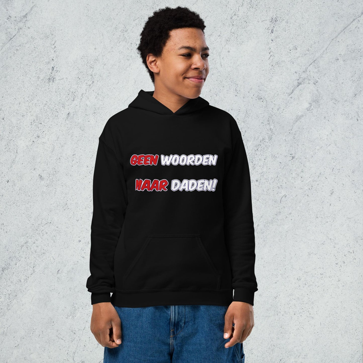 Geen Woorden Maar Daden! 🔴⚪️ Jeugd Hoodie