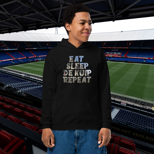 Eat Sleep De Kuip 🏟️ Repeat Jeugd Hoodie