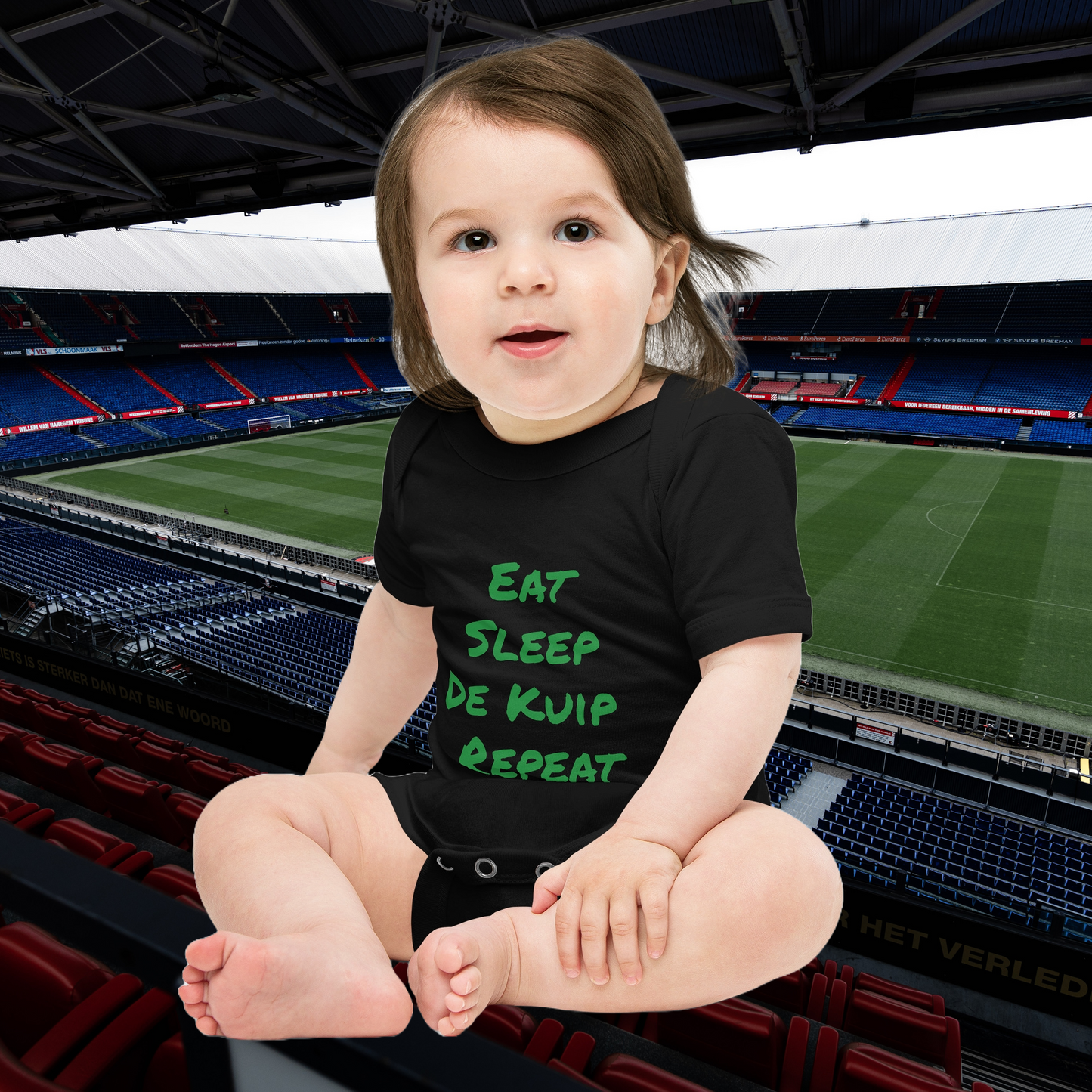 Eat Sleep De Kuip Repeat Unisex Romper