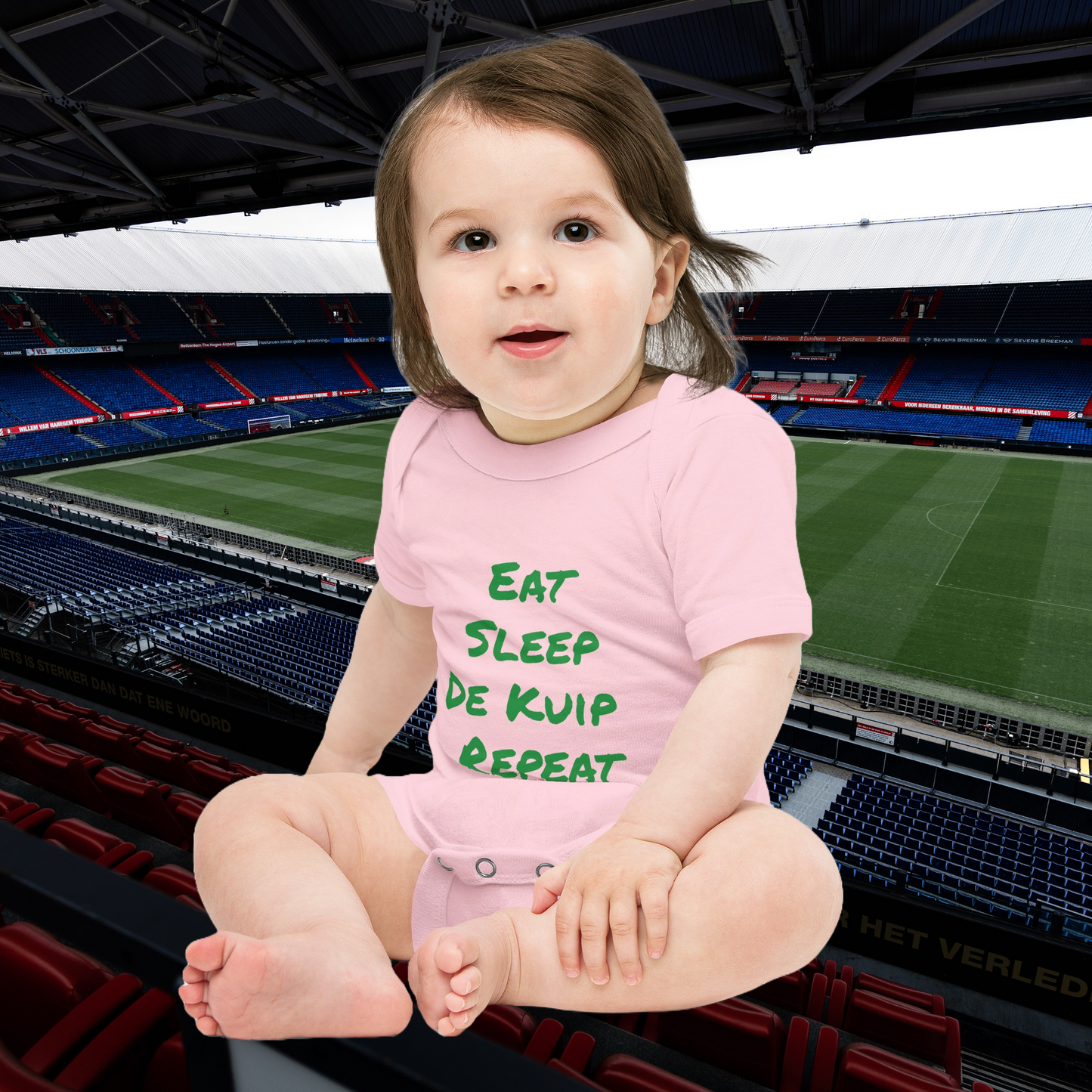 Eat Sleep De Kuip Repeat Unisex Romper