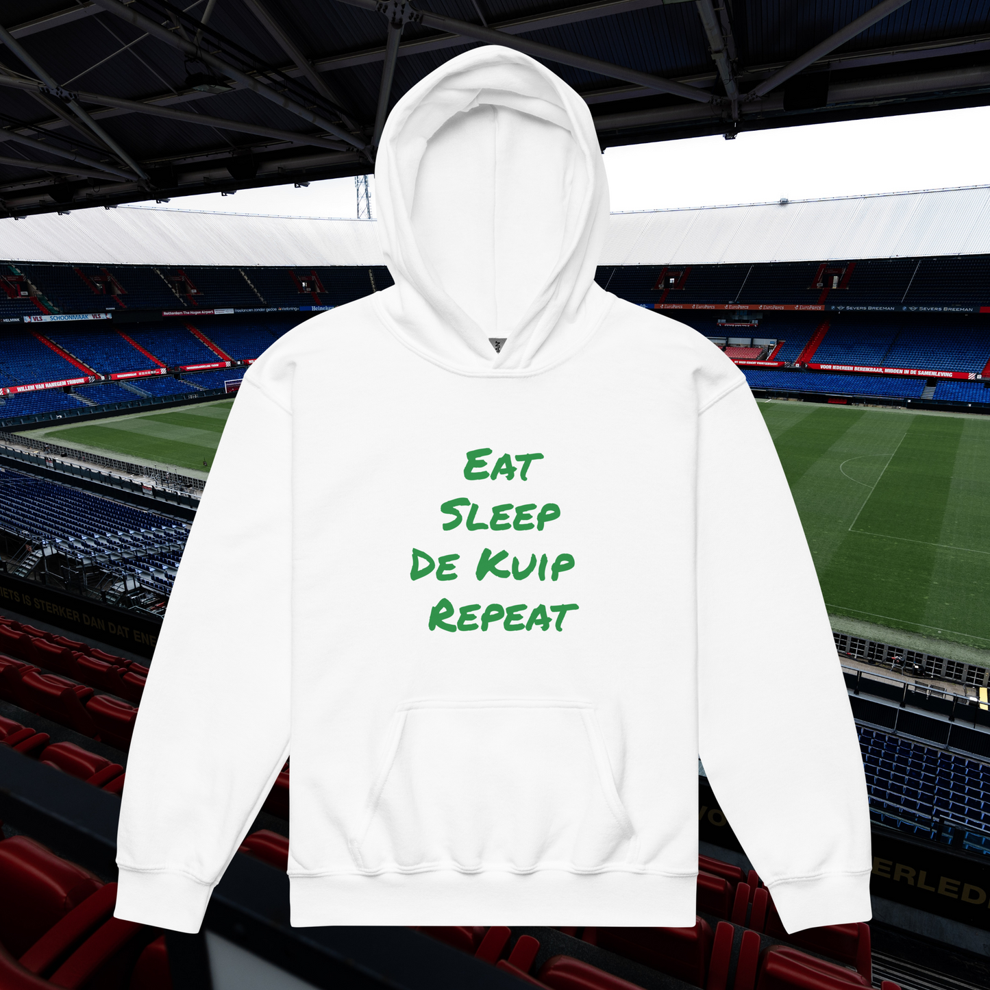 Eat Sleep De Kuip 🏟️ Repeat Jeugd Hoodie