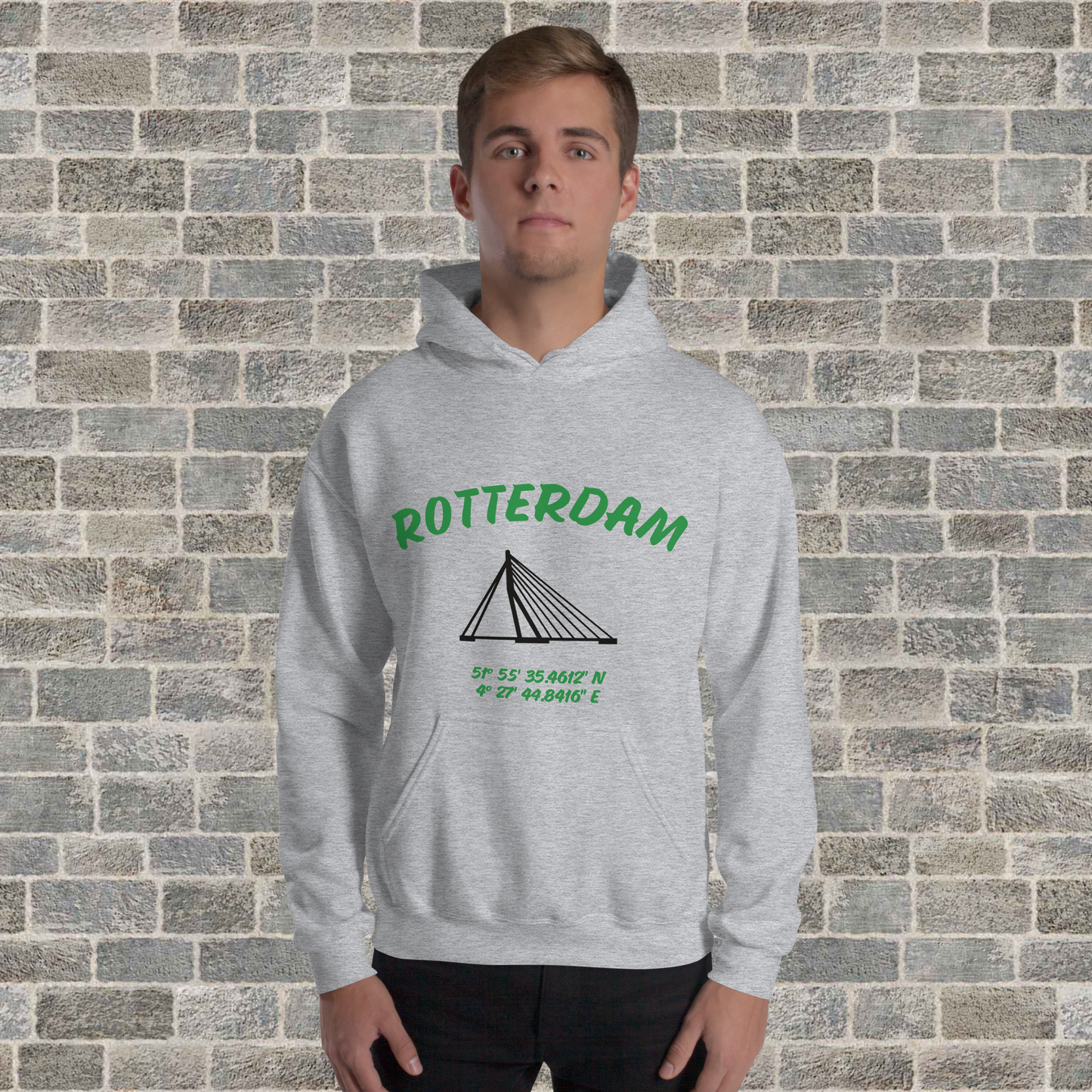 Rotterdam Erasmusbrug Unisex Hoodie