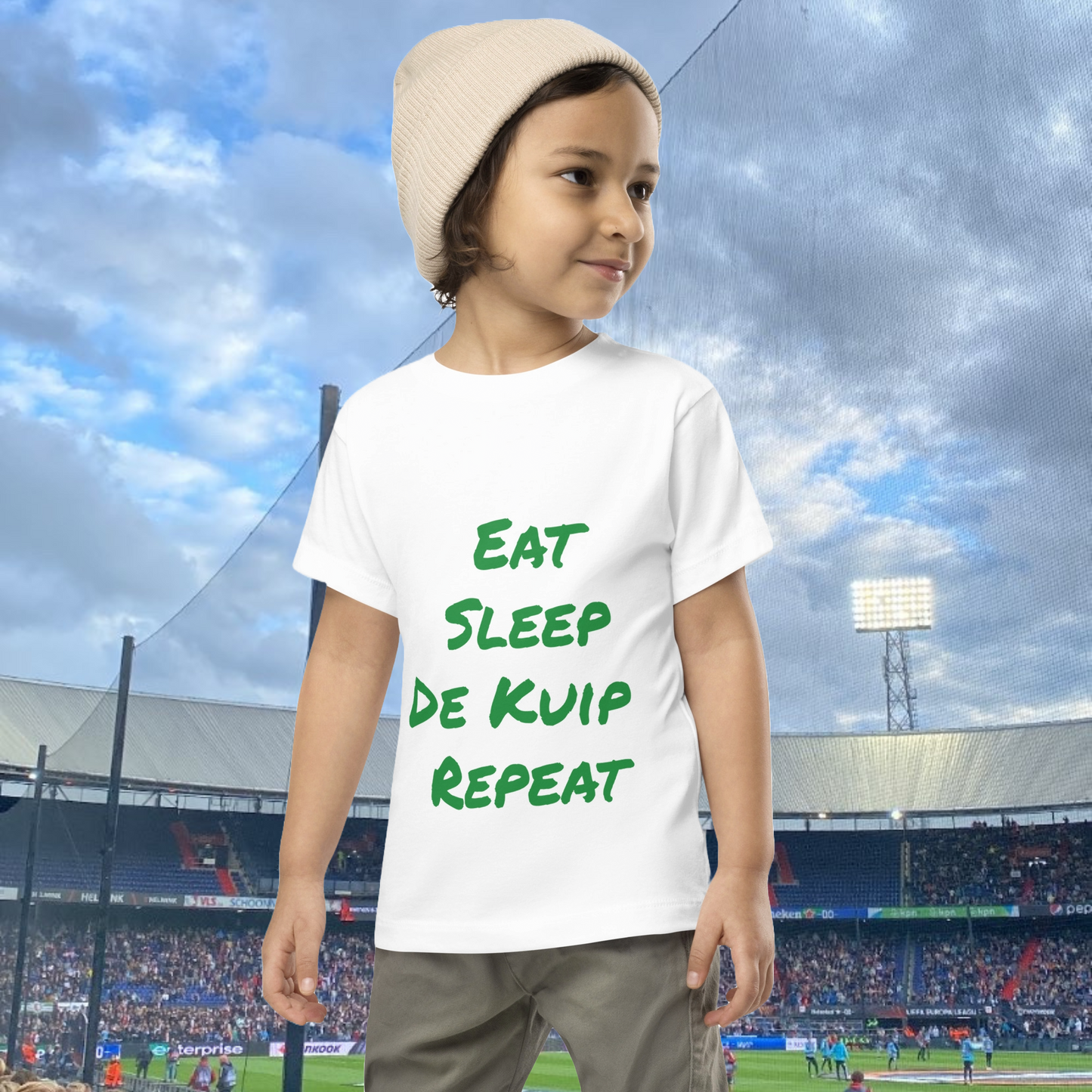 Eat Sleep De Kuip Repeat Unisex Peuter T-shirt
